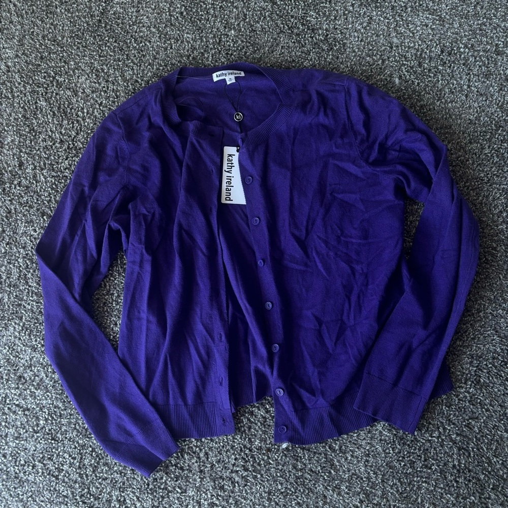 Kathy Ireland Violet Cardigan